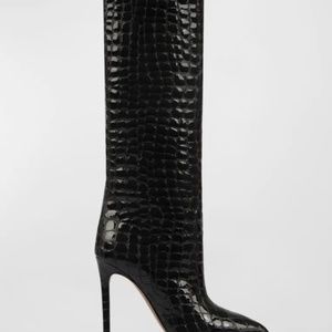 Never worn - Paris Texas Embossed Crocodile Stiletto Boots - Size 37